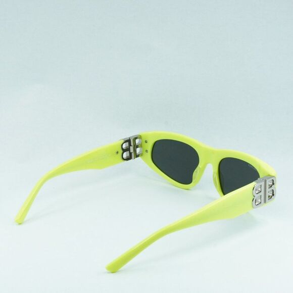 ? NEW BALENCIAGA DYNASTY BB0095S 007 YELLOW SILVER GREY SUNGLASSES